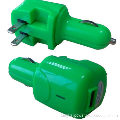 2-in-1 Universal Car and Home Travel Wall Charger for iPad Mini/iPhone 6/HTC/Blackberry/Samsung S5/S